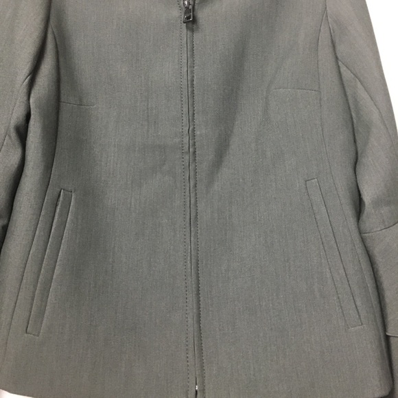 Banana Republic  Blazer Jacket Business Ruffle Sleeve size 2 gray - Picture 11 of 14